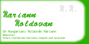 mariann moldovan business card